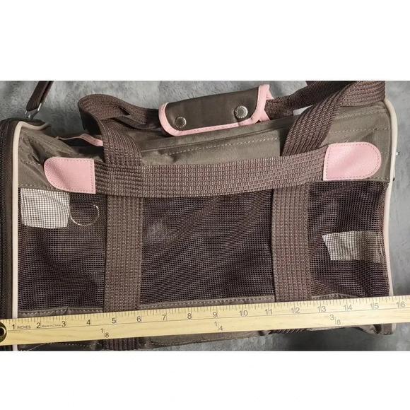 Sherpa Original Travel Deluxe Airline Approved Pet Carrier Pink Brown - Picture 10 of 13
